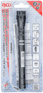 Lanterna LED extensível com recolhedor magnético | 2 em 1