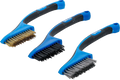 Conjunto de mini escovas | Nylon, latão, aço inoxidável | 165 mm | 3 peças