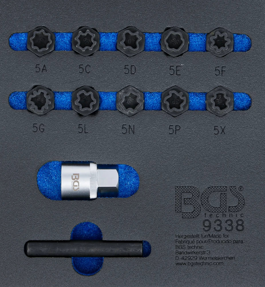 Inserção para carrinho de ferramentas 1/6: Conjunto de ferramentas de afinação do motor | para Mercedes-Benz M642