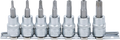 Conjunto de Encaixes Torx com Furo | 3/8" | T15 - T50 | 7 peças