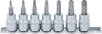Conjunto de Encaixes Torx com Furo | 3/8" | T15 - T50 | 7 peças
