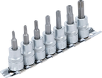 Conjunto de Encaixes Torx com Furo | 3/8" | T15 - T50 | 7 peças