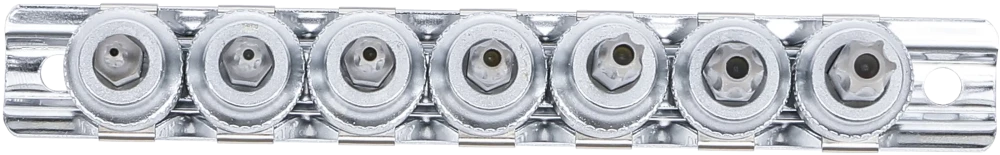 Conjunto de Encaixes Torx com Furo | 3/8" | T15 - T50 | 7 peças