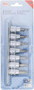 Conjunto de Encaixes Torx com Furo | 3/8" | T15 - T50 | 7 peças