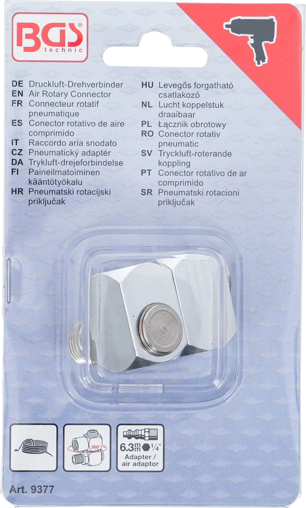 Conector rotativo de ar comprimido