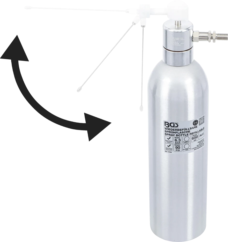 Pulverizador pneumático | Versão em alumínio | 650 ml