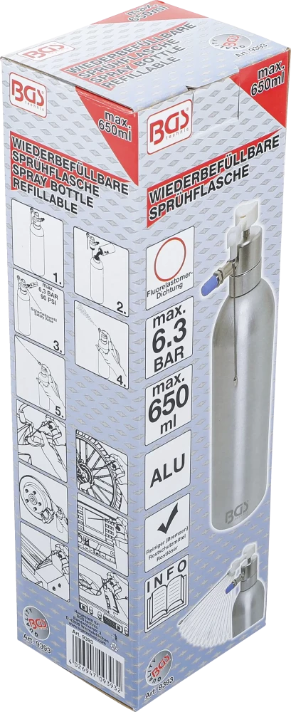 Pulverizador pneumático | Versão em alumínio | 650 ml