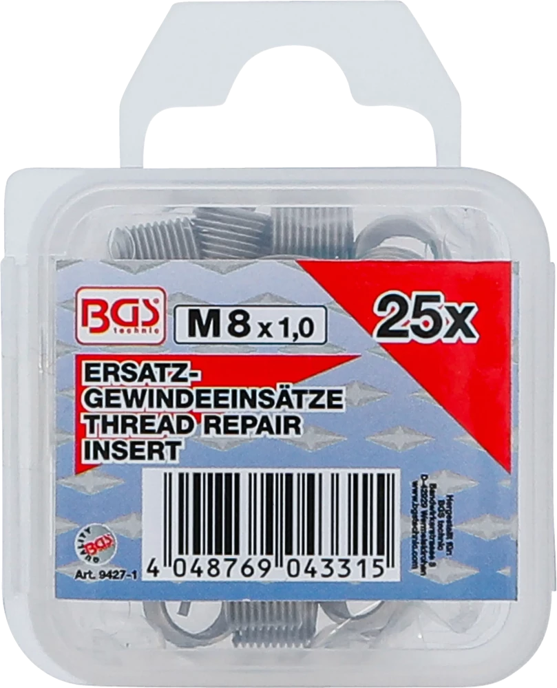 Encaixes roscados de substituição | M8 x 1,0 | 25 peças