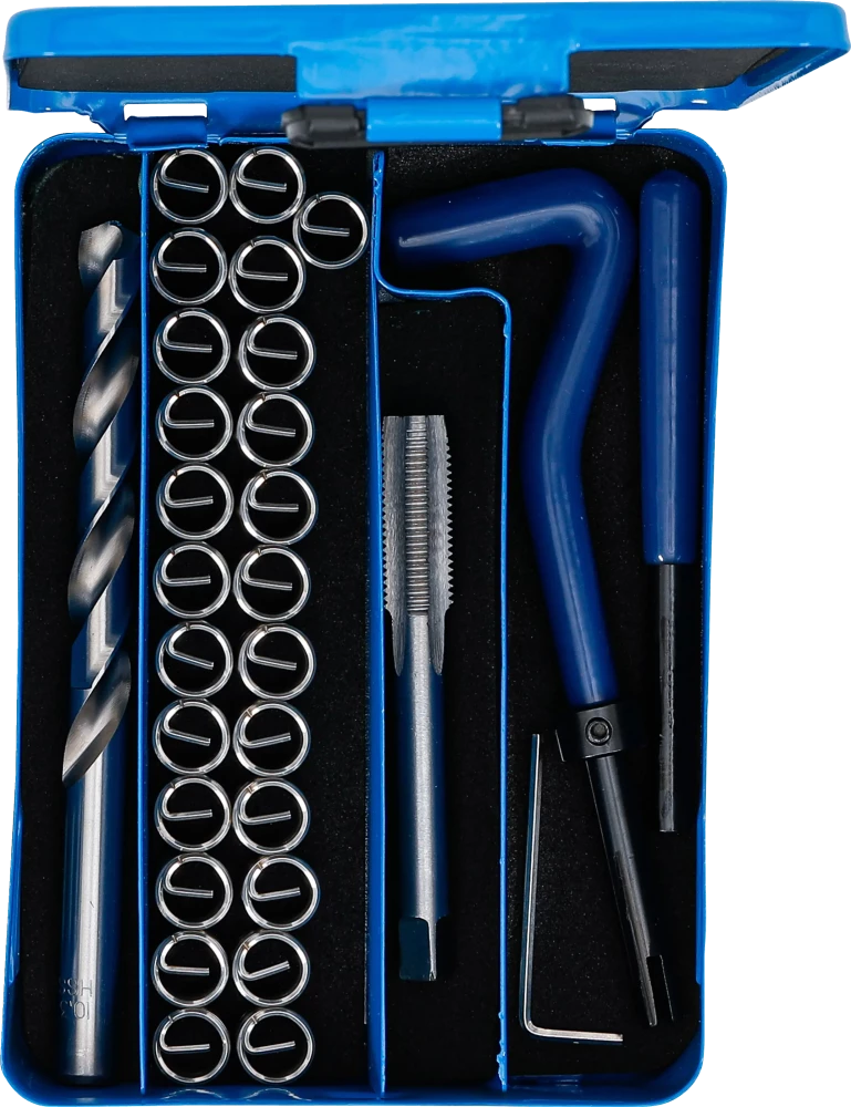 Kit de reparação de roscas | M10 x 1,25 mm | 29 peças