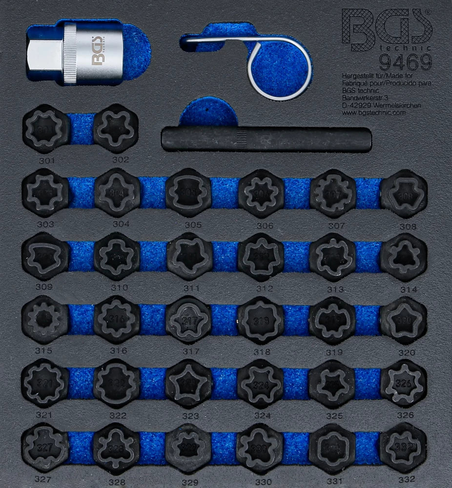 Inserção para carrinho de ferramentas 1/6: ferramenta de ajuste da árvore de cames | para Ford 1.6 EcoBoost