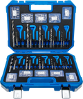 Kit de reparação de roscas | Tamanhos métricos / polegadas | M5 - M12, 1/4" - 1/2" | 320 peças