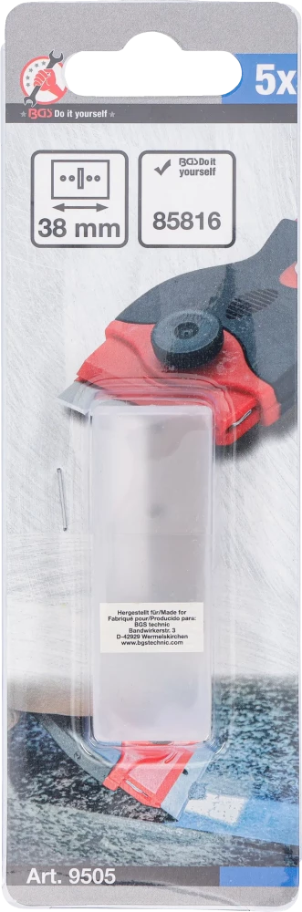 Lâminas raspadoras | para BGS 85816 | 5 peças