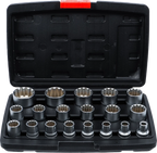 Conjunto de encaixes para chave de caixa Gear Lock | Entrada de quadrado interno de 12,5 mm (1/2") | 19 peças