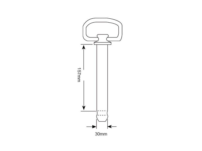 Cavilha de Engate com corrente 30x157mm (S.952077)