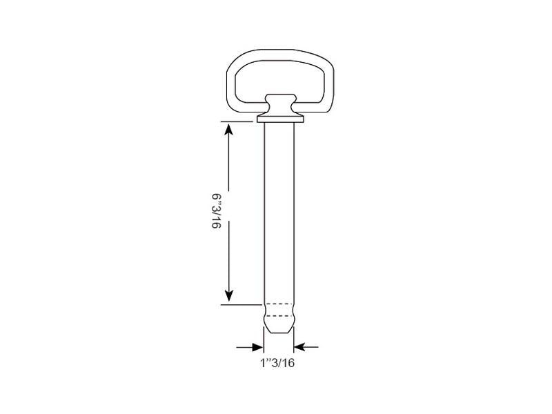 Cavilha de Engate com corrente 30x157mm (S.952077)