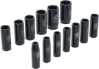 Conjunto de encaixes para chave de caixa de impacto | Entrada 12,5 mm (1/2") | 10 - 32 mm | 13 peças