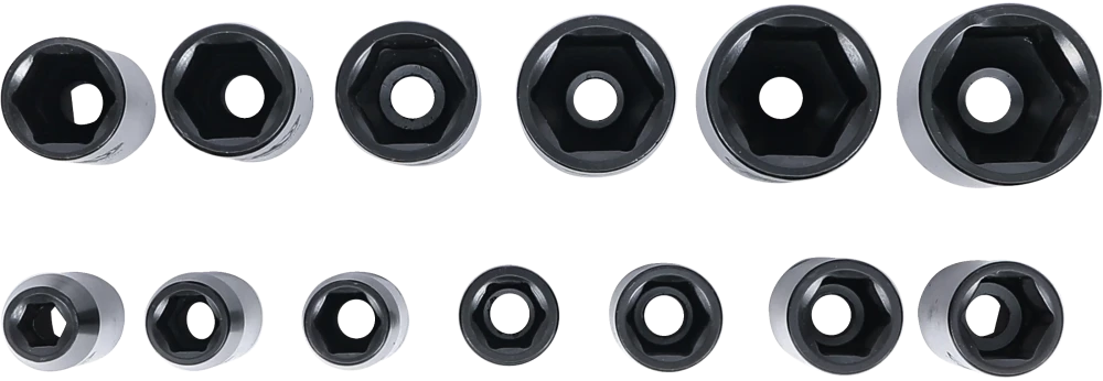 Conjunto de encaixes para chave de caixa de impacto | Entrada 12,5 mm (1/2") | 10 - 32 mm | 13 peças