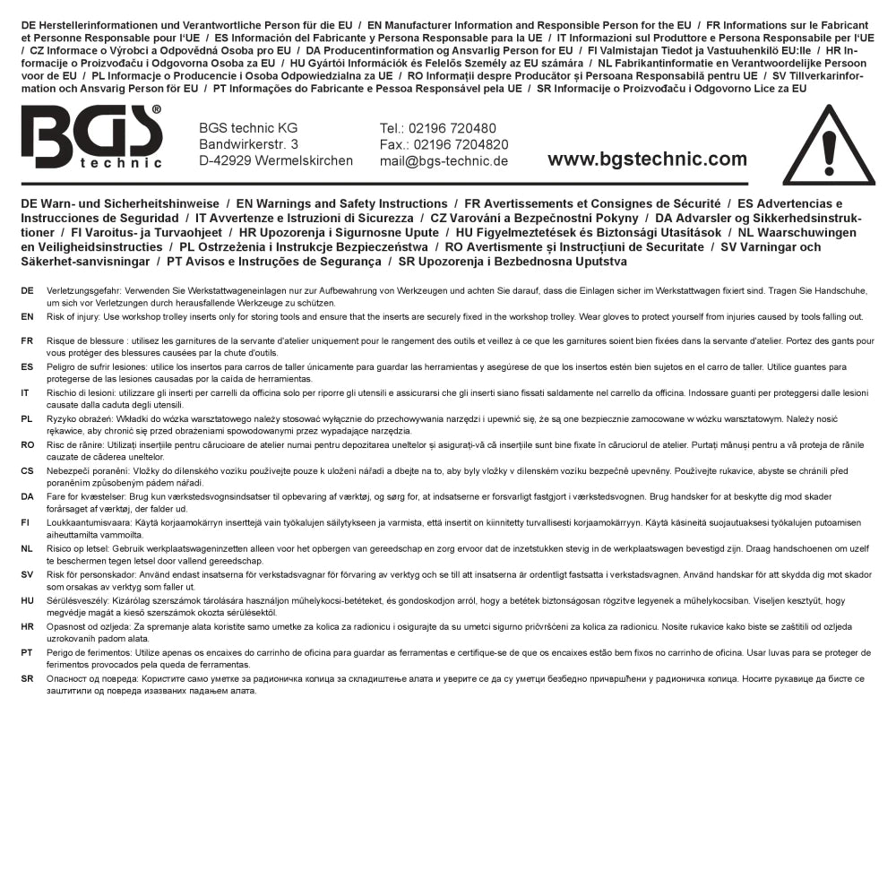 Inserção para carrinho de ferramentas 1/6: Kit de reparação de roscas | para parafusos de fixação do injetor | 10 peças