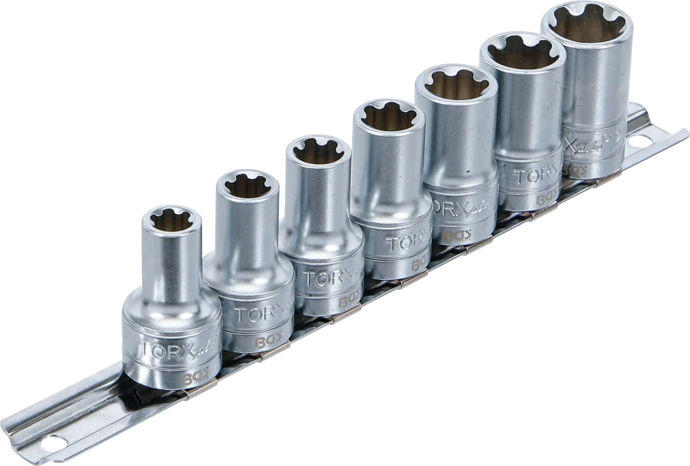 Conjunto de encaixes para chave de caixa perfil T Plus (para Torx Plus) | Entrada de quadrado interno de 10 mm (3/8") | 10EP - 20EP | 7 peças