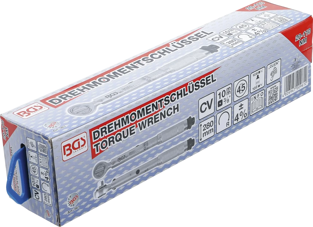 Chave de torque | 10 mm (3/8") | 20 - 110 Nm