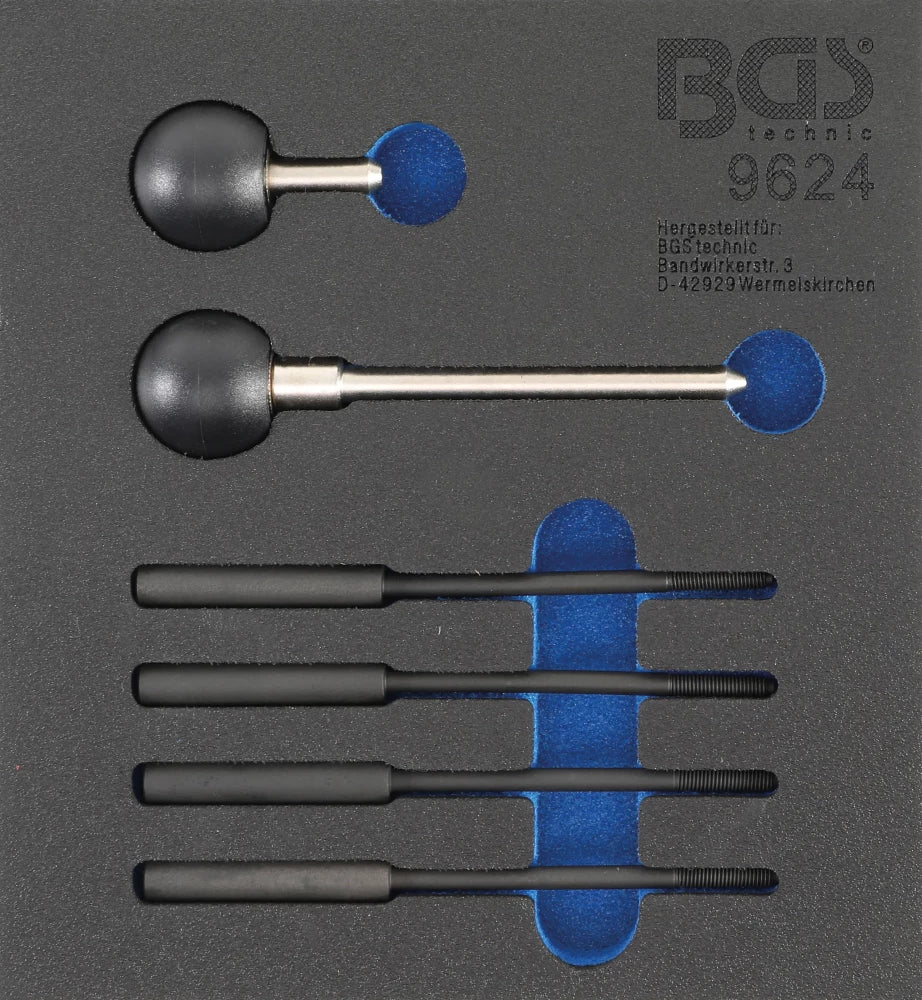 Inserção para carrinho de ferramentas 1/6: Conjunto de ferramentas de ajuste do eixo de compensação | para motores a diesel Land Rover, Citroen, Mitsubishi, Peugeot, Ford 2.2 DOHC