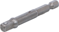 Adaptador para perfuradoras | Entrada de sextavado externo 6,3 mm (1/4") / Saída de quadrado externo 6,3 mm (1/4")