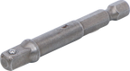 Adaptador para perfuradoras | Entrada de sextavado externo 6,3 mm (1/4") / Saída de quadrado externo 6,3 mm (1/4")