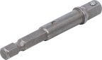 Adaptador para perfuradoras | Entrada de sextavado externo 6,3 mm (1/4") / Saída de quadrado externo 6,3 mm (1/4")