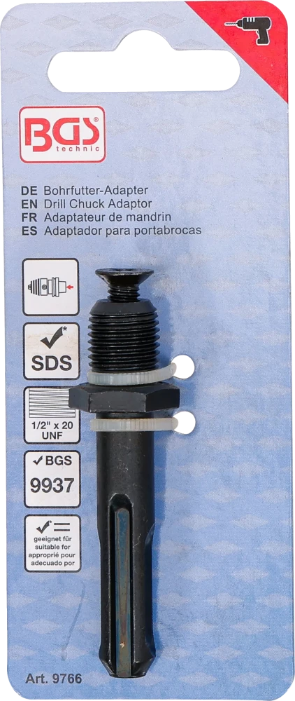 Adaptador do mandril porta-brocas | 1/2" UNF | para admissão SDS