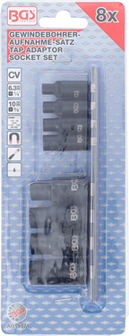 Conjunto de suportes de machos de atarraxar | 6,3 mm (1/4") / 10 mm (3/8") | 8 peças