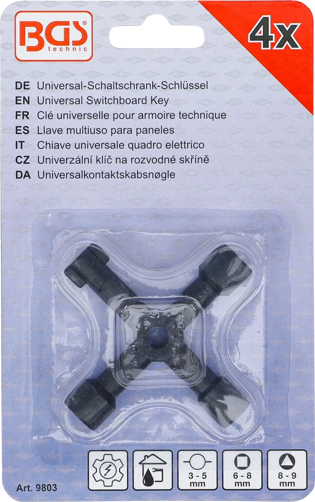 Chave para quadro elétrico universal