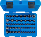 Conjunto de Encaixes | Torx, Torx+Furo, Torx Plus, Perfil E | 52 peças