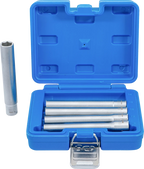 Conjunto de encaixes para chave de caixa sextavados, extra profundos | Entrada de quadrado interno de 10 mm (3/8") | 8 - 14 mm | 5 peças