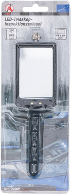 Espelho de inspeção telescópico LED | 290 - 876 mm