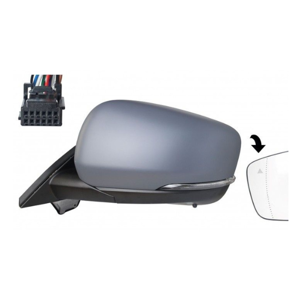Espelho Retrovisor Esq. Elétrico Term. Reb. c/Pisca ASF P/P A/Mor. 10 Pins (Passag.) — Mercedes Citan Tourer / Renault Kangoo / Nissan Townstar