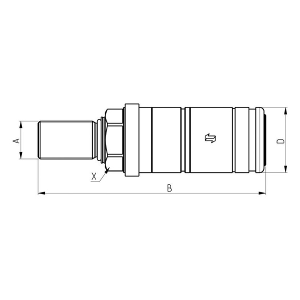 Válvula Fêmea Hidráulica 3/8'' BSP